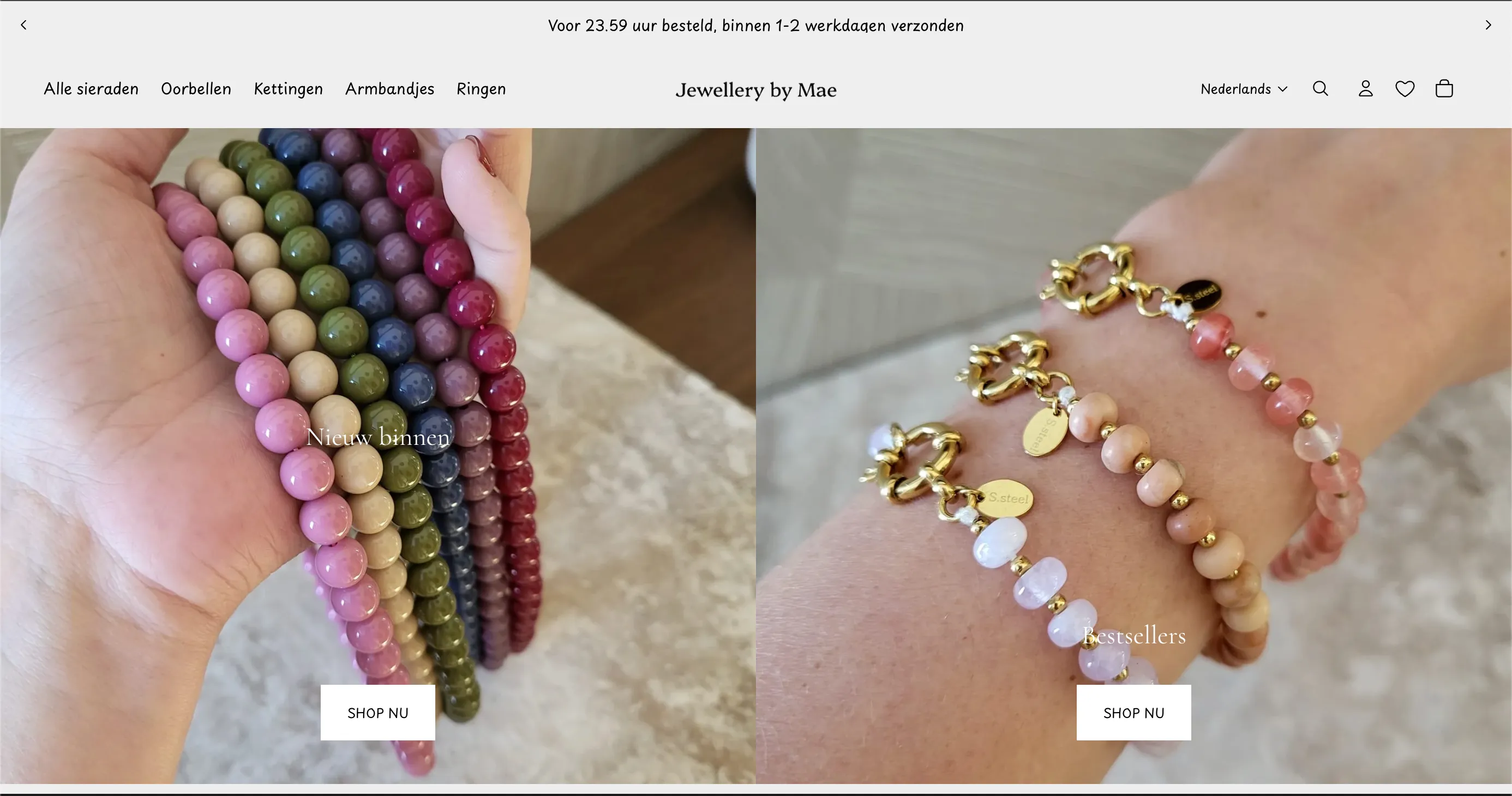 Shopify webshop voor sieraden cover image