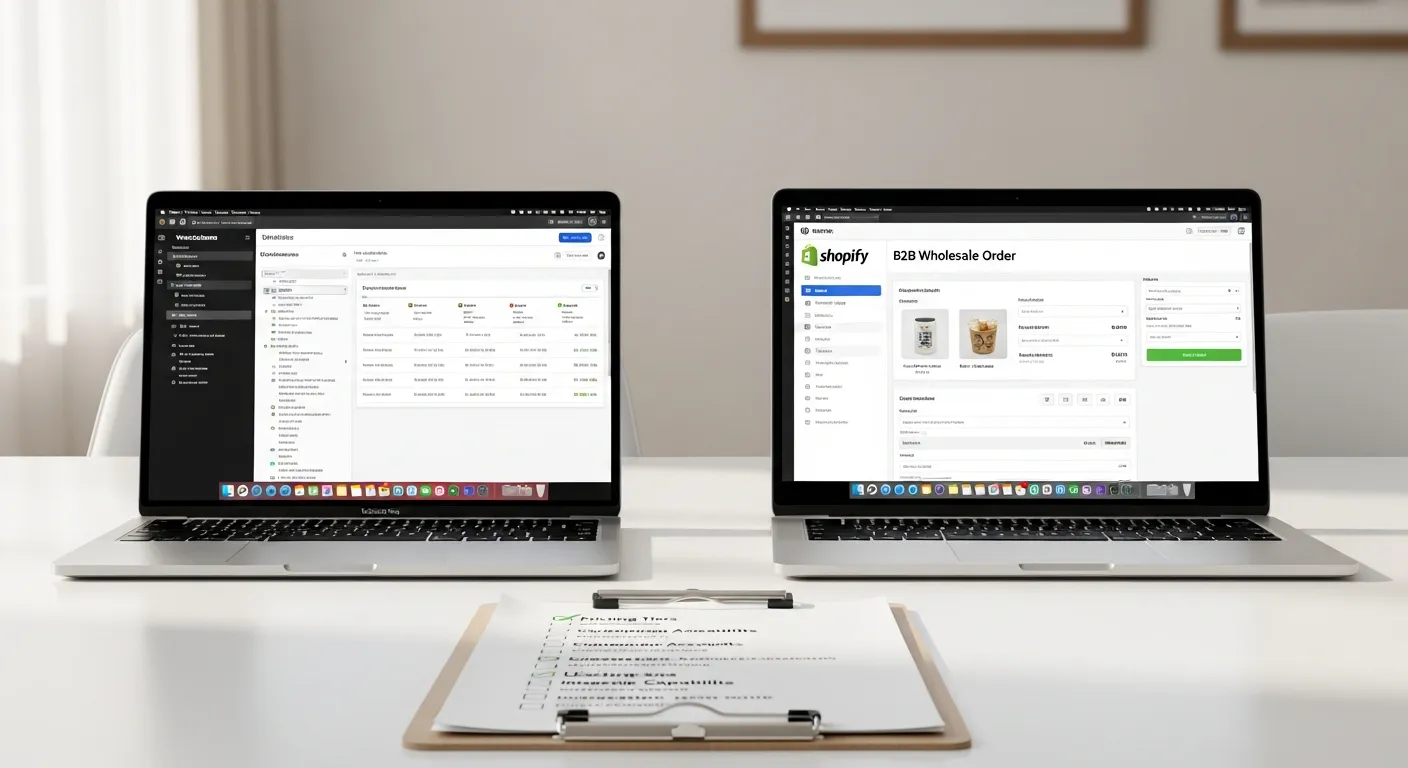 Shopify B2B vs WooCommerce Wholesale vergelijking