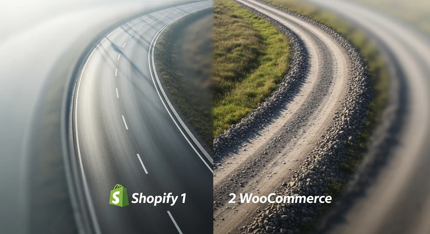 Shopify versus WooCommerce vergelijking — twee e-commerce platforms tegenover elkaar