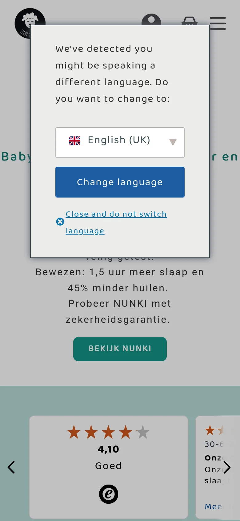 Fedde & Kees Shopify webshop on mobile